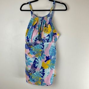 NWT Women’s My Charmo Bath-suit Top Floral Print Size 2XL UPF 50+ Built in Bra